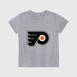 Футболка хлопковая детская Philadelphia Flyers, цвет: меланж