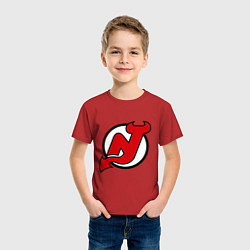 Футболка хлопковая детская New Jersey Devils, цвет: красный — фото 2