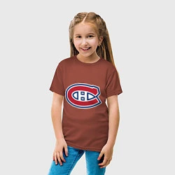 Футболка хлопковая детская Montreal Canadiens, цвет: кирпичный — фото 2