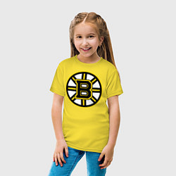 Футболка хлопковая детская Boston Bruins, цвет: желтый — фото 2