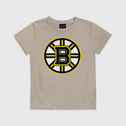 Футболка хлопковая детская Boston Bruins, цвет: миндальный