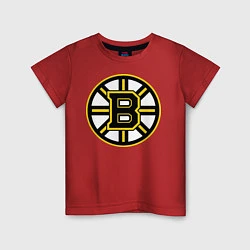 Футболка хлопковая детская Boston Bruins, цвет: красный