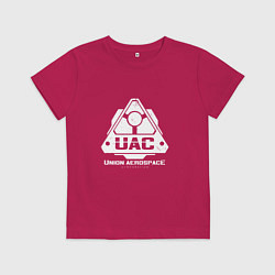 Футболка хлопковая детская UAC, цвет: маджента
