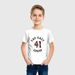 Футболка хлопковая детская Far East 41 Crew цвета белый — фото 2