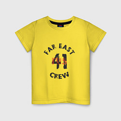Футболка хлопковая детская Far East 41 Crew, цвет: желтый