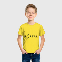 Футболка хлопковая детская Portal, цвет: желтый — фото 2