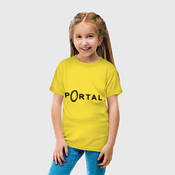 Футболка хлопковая детская Portal, цвет: желтый — фото 2