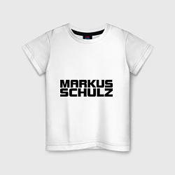 Футболка хлопковая детская Markus Schulz, цвет: белый