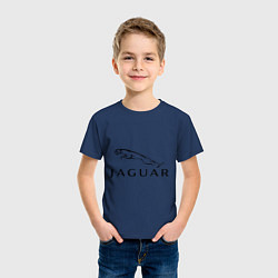 Футболка хлопковая детская Jaguar, цвет: тёмно-синий — фото 2