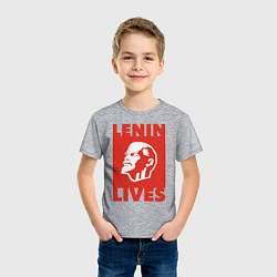 Футболка хлопковая детская Lenin Lives, цвет: меланж — фото 2