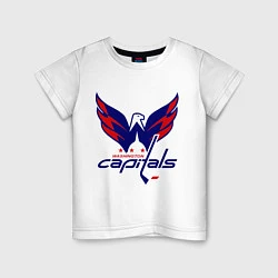 Футболка хлопковая детская Washington Capitals: Ovechkin, цвет: белый