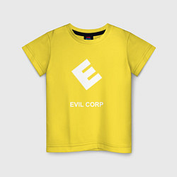 Футболка хлопковая детская Evil corporation, цвет: желтый