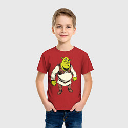Футболка хлопковая детская Shrek 3, цвет: красный — фото 2