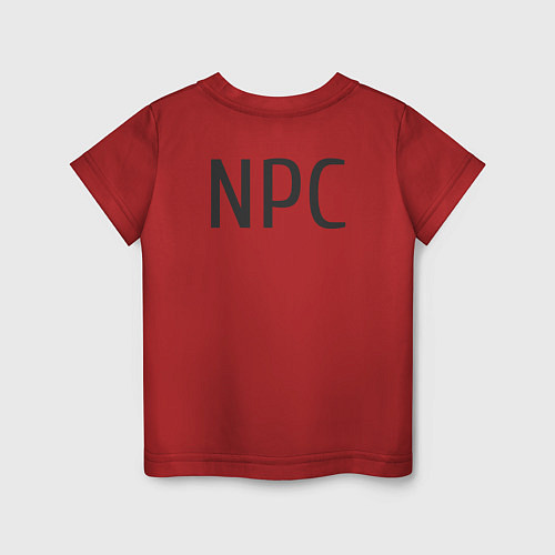 Детская футболка Я - NPC / Красный – фото 2