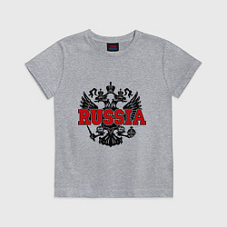 Футболка хлопковая детская Russia Coat, цвет: меланж