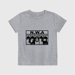 Футболка хлопковая детская NWA, цвет: меланж