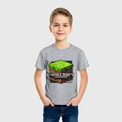 Футболка хлопковая детская Minecraft: Pocket Edition, цвет: меланж — фото 2