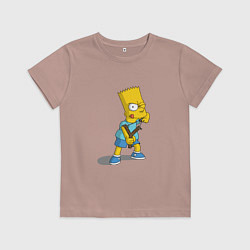 Футболка хлопковая детская Bad Bart, цвет: пыльно-розовый
