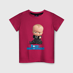 Футболка хлопковая детская Boss Baby, цвет: маджента