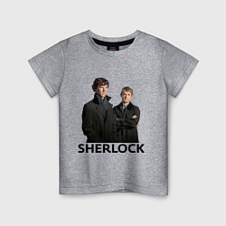 Футболка хлопковая детская Sherlock, цвет: меланж
