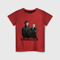 Футболка хлопковая детская Sherlock, цвет: красный