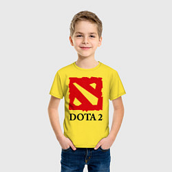 Футболка хлопковая детская Dota 2: Logo, цвет: желтый — фото 2