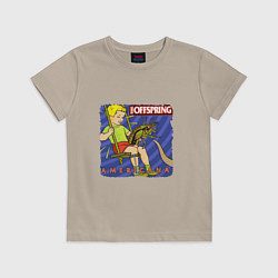 Футболка хлопковая детская The Offspring: Americana, цвет: миндальный