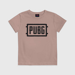 Футболка хлопковая детская PUBG, цвет: пыльно-розовый