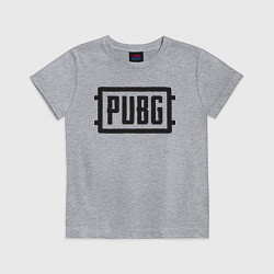 Футболка хлопковая детская PUBG, цвет: меланж