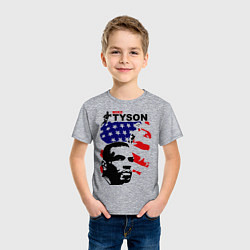 Футболка хлопковая детская Mike Tyson: USA Boxing, цвет: меланж — фото 2