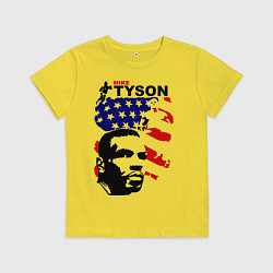 Футболка хлопковая детская Mike Tyson: USA Boxing, цвет: желтый