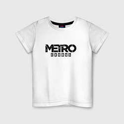 Футболка хлопковая детская Metro Exodus, цвет: белый