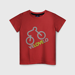 Футболка хлопковая детская VELO, цвет: красный