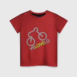 Футболка хлопковая детская VELO, цвет: красный