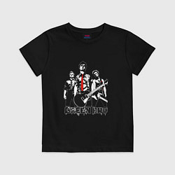 Футболка хлопковая детская Группа Green Day, цвет: черный