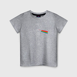 Футболка хлопковая детская Dark side of the moon, цвет: меланж