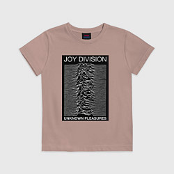 Футболка хлопковая детская Joy Division: Unknown Pleasures, цвет: пыльно-розовый