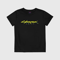Футболка хлопковая детская Cyberpunk 2077, цвет: черный
