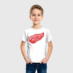 Футболка хлопковая детская Detroit Red Wings: Pavel Datsyuk цвета белый — фото 2