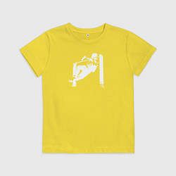 Футболка хлопковая детская Street Workout - выход силой белый, цвет: желтый