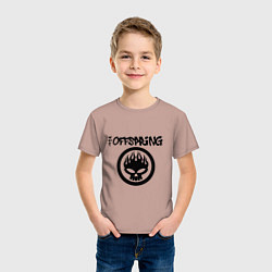 Футболка хлопковая детская The Offspring, цвет: пыльно-розовый — фото 2