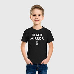 Футболка хлопковая детская Black Mirror: Loading, цвет: черный — фото 2