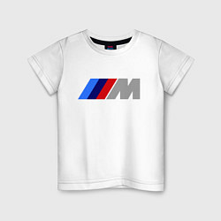 Футболка хлопковая детская BMW M цвета белый — фото 1