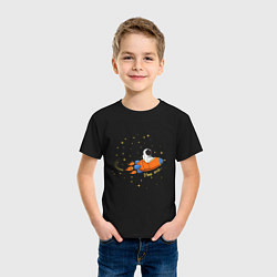Футболка хлопковая детская My Universe: Cosmonaut, цвет: черный — фото 2