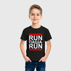 Футболка хлопковая детская Run Паша Run, цвет: черный — фото 2