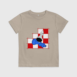 Футболка хлопковая детская Офицер и король, цвет: миндальный