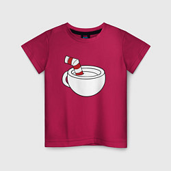 Футболка хлопковая детская Red Cuphead, цвет: маджента
