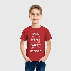 Футболка хлопковая детская Darkest of Souls, цвет: красный — фото 2