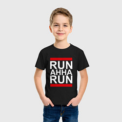 Футболка хлопковая детская Run Анна Run, цвет: черный — фото 2