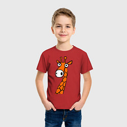 Футболка хлопковая детская Дикий жирафик, цвет: красный — фото 2